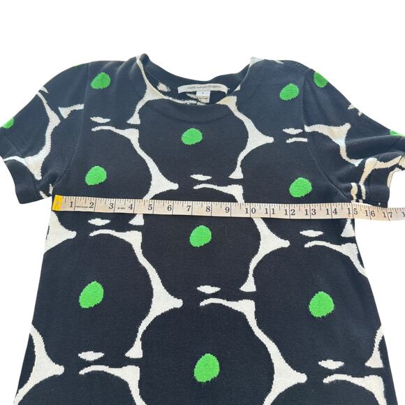 Diane von Furstenberg Chioma Intarsia Knit Dress Size Small Retro Floral Printed - Picture 14 of 16